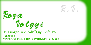 roza volgyi business card