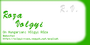 roza volgyi business card